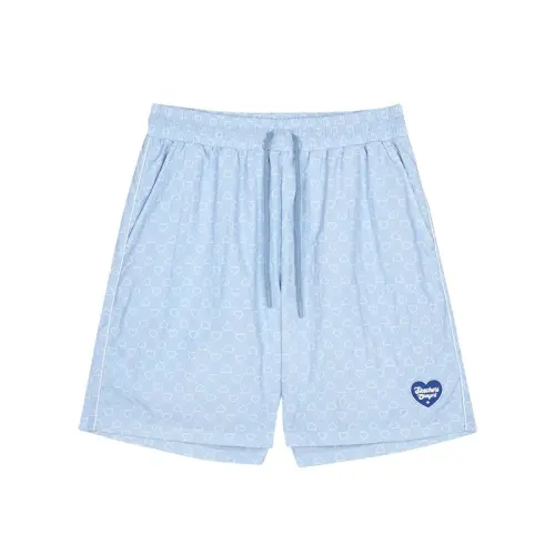 Skechers Sports Shorts Women's Blue Base Heart All Over Print