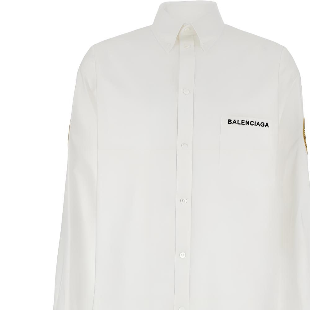 Мужская рубашка Balenciaga FW25 (белый) — фото 3