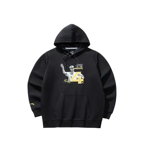 ANTA Sweatshirts Men's Basic Black 5 Hooded Moderate Regular