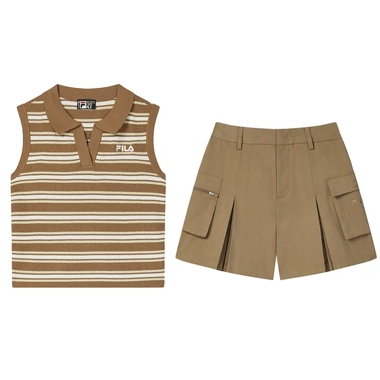 FILA Casual Suits Women's Toffee DK V Neck Moderate