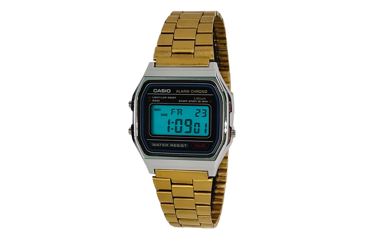 CASIO Custom Collection Quartz Movement Stainless Steel Strap Watch Unisex Black Dial