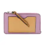 LOEWE Soft Grain Calfskin Card Holder Women's Pink/Brown