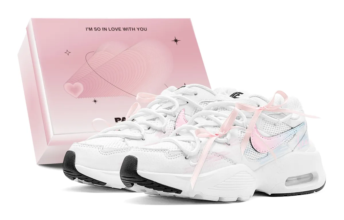 Nike Air Max Fusion Abrasion Resistant, Breathable, Lightweight Low top Running Shoes Women's Pink Blue