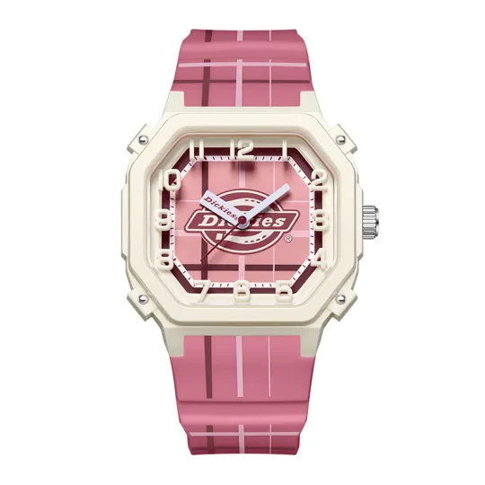 Dickies Wrist Watches Quartz Movement Silicone Strap Beige Watch Dial Women's Watch Classic Box