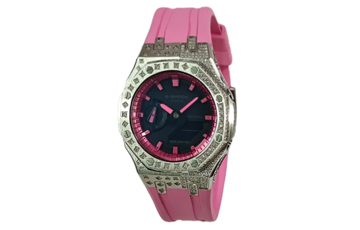 CASIO Custom Collection GA2100 Collection Quartz Movement Fluoroelastomer Strap Watch Men's Watches