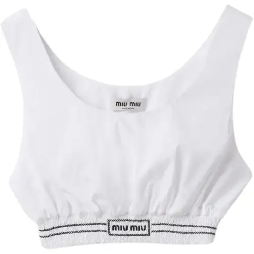MIU MIU Tank Tops Women's White
