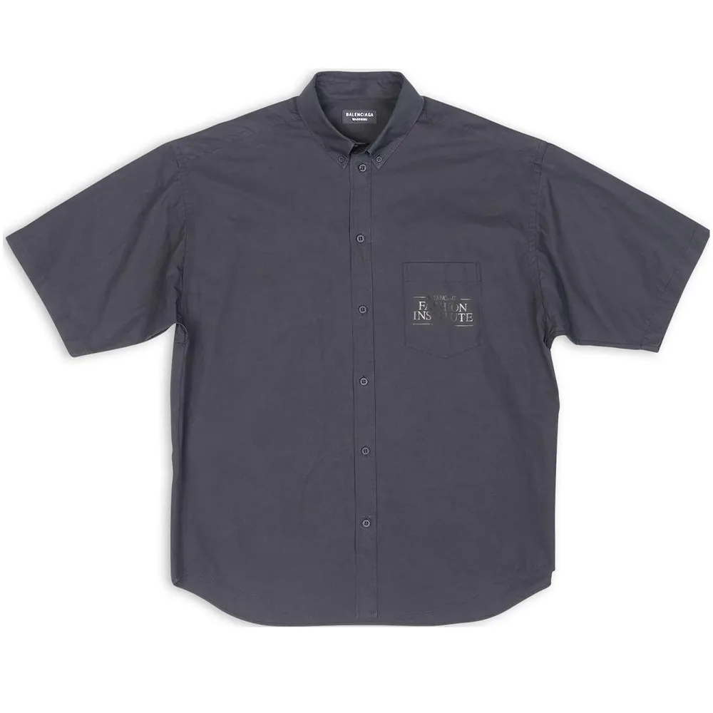 Balenciaga SS22 Shirt Regular Fit Men's Dark Gray