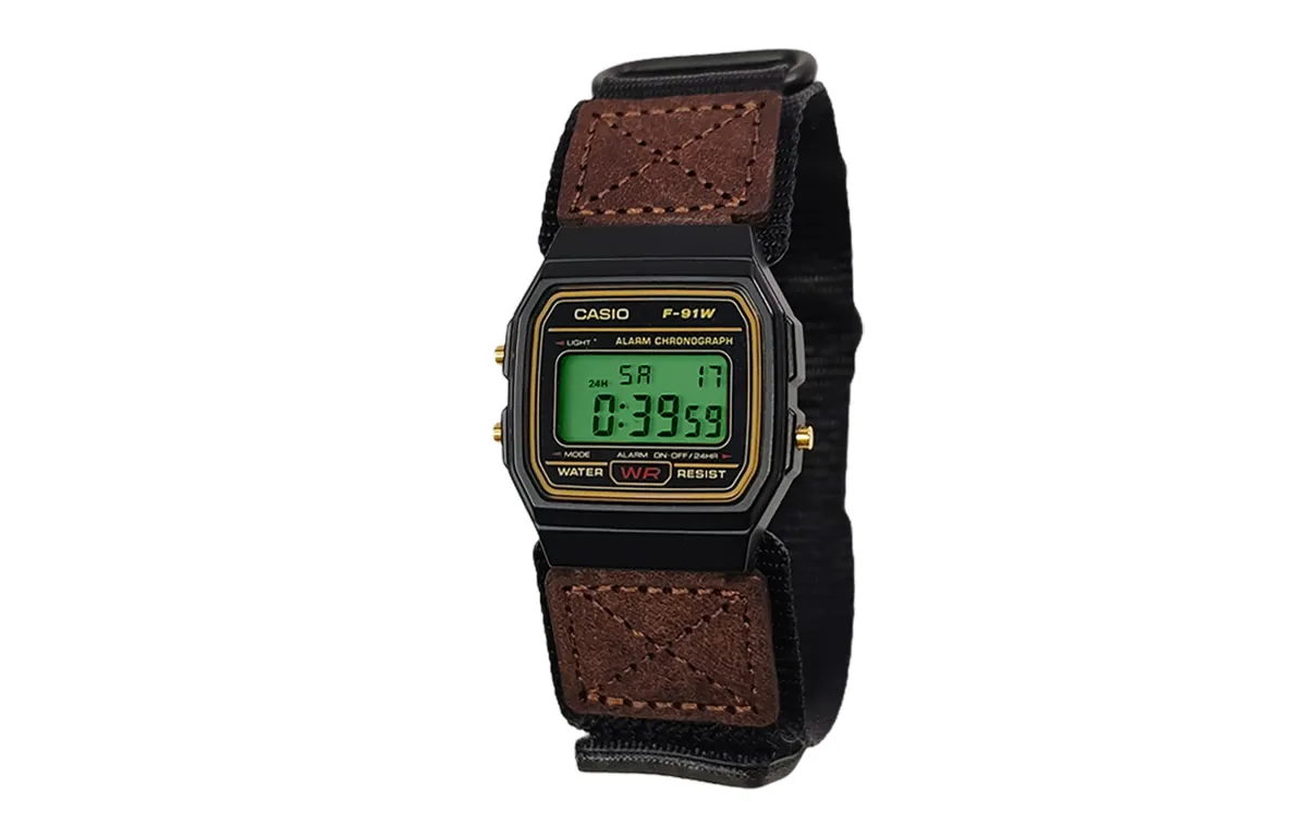 CASIO Custom Collection Quartz Movement Nylon Strap Watch Men's Watches Black Dial