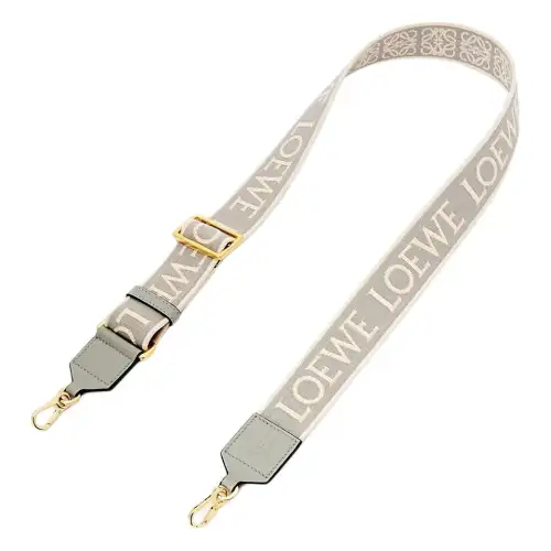 LOEWE Anagram Jacquard Fabric With Cow Leather Bag Straps Women's Gray Green