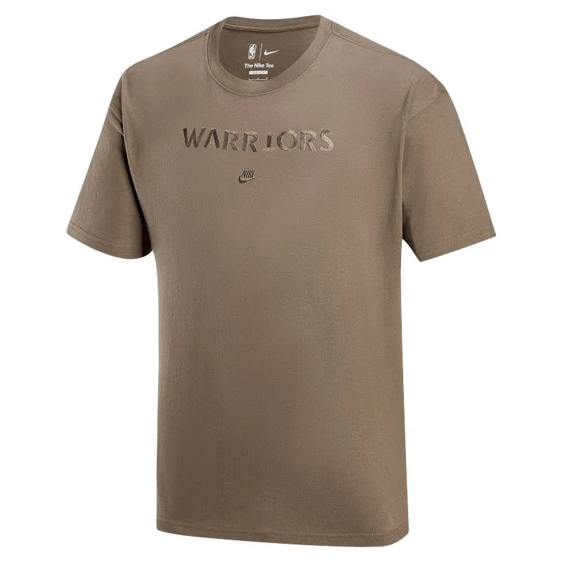 Nike Drop Shoulder Sleeve T Shirt Men's Olive Gray