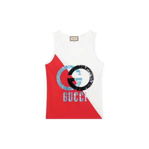 GUCCI Interlocking G Sequin-embellished Tank Top