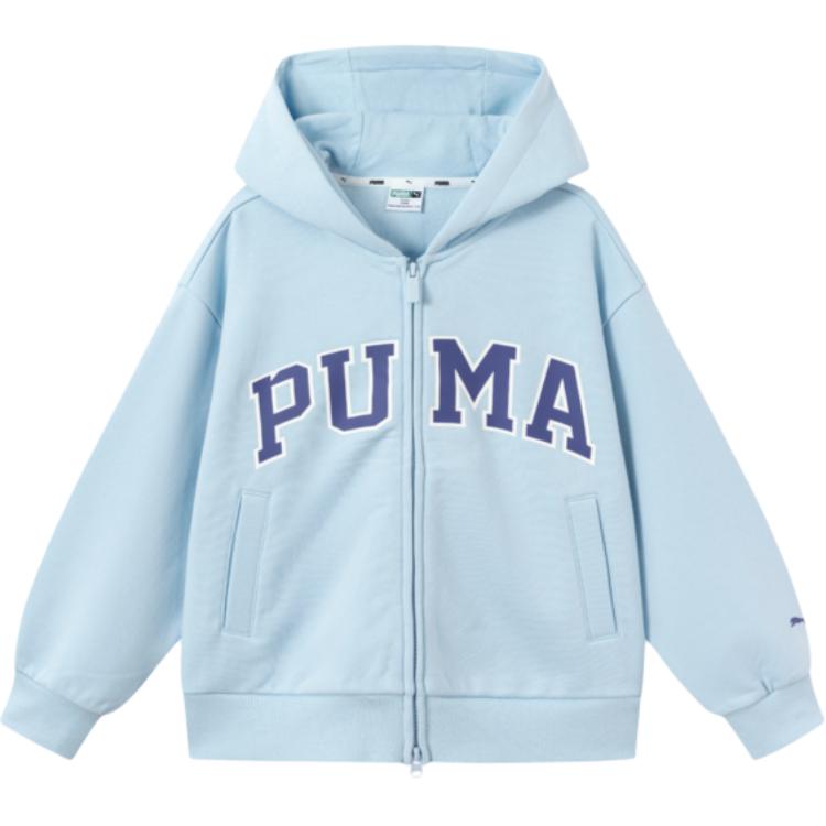 PUMA Puma jacket Sportstyle series young hooded casual retro college style letter embroidery drawstring cardigan sweatshirt jacket functional style campus trend early autumn daily versatile simple sports silhouette same style for men and women