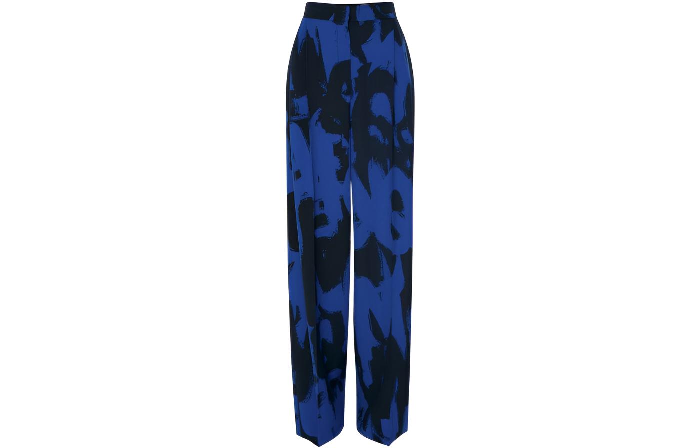 Женские штаны Alexander McQueen FW22 Barathea Mcqueen (синие)