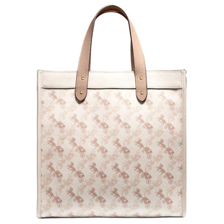 Женская сумка COACH Field Tote 30 (белая) — фото 5
