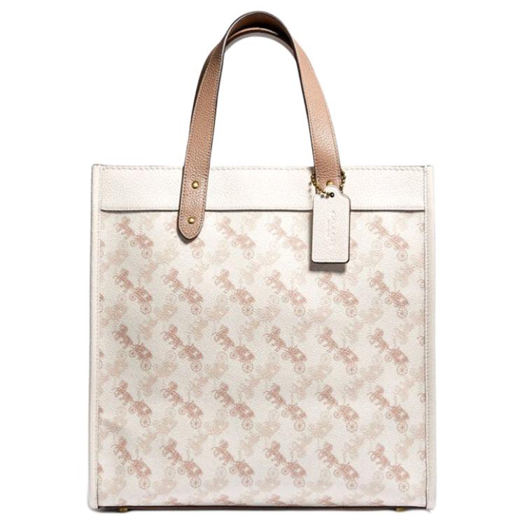 Женская сумка COACH Field Tote 30 (белая) — фото 1