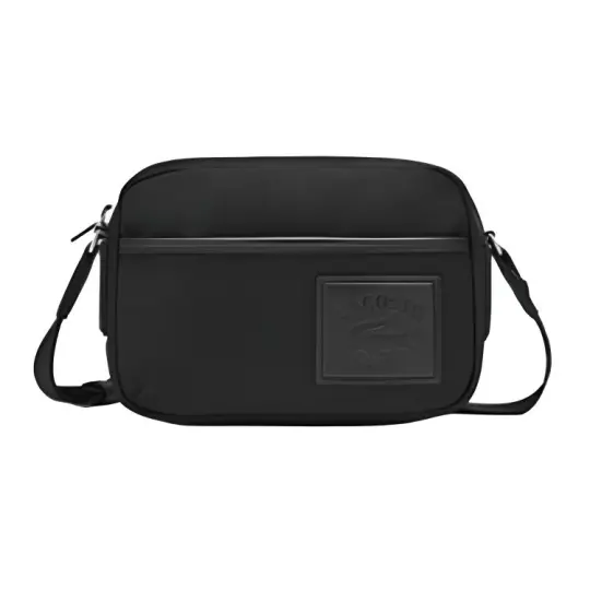 LACOSTE Blended Material Crossbody Bags Men's Black/Brown