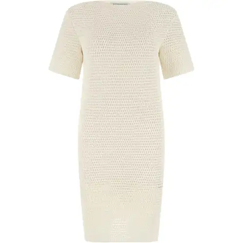 Bottega Veneta Short Sleeved Cut Out Mini Dress