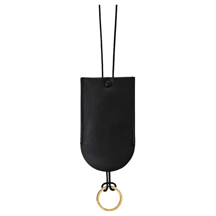 THE ROW Soft Cow Leather Keychain Bag Accessory Women's Black