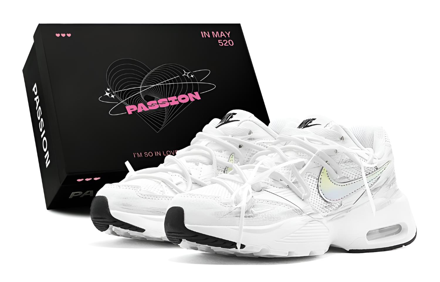 Nike Air Max Fusion Abrasion Resistant, Breathable, Lightweight Low top Running Shoes Women’s Silver White