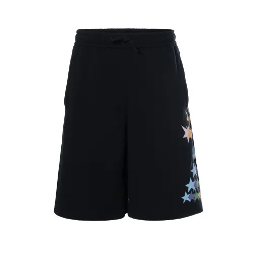 GUCCI Interlocking G Star Flash Print Cotton Shorts