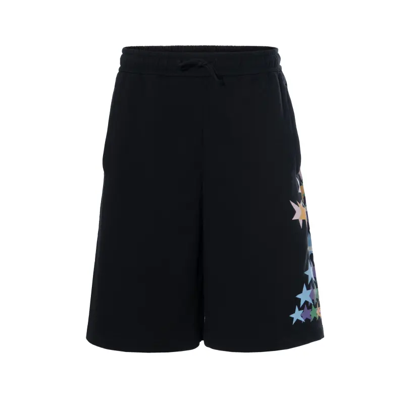 GUCCI Interlocking G Star Flash Print Cotton Shorts