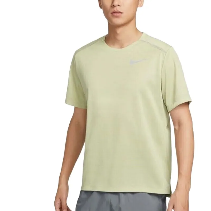Nike DRI FIT MILER T Shirt Men's Silver