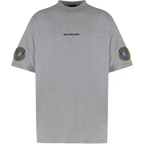 Balenciaga Embroidered sleeve Crew neck T shirt