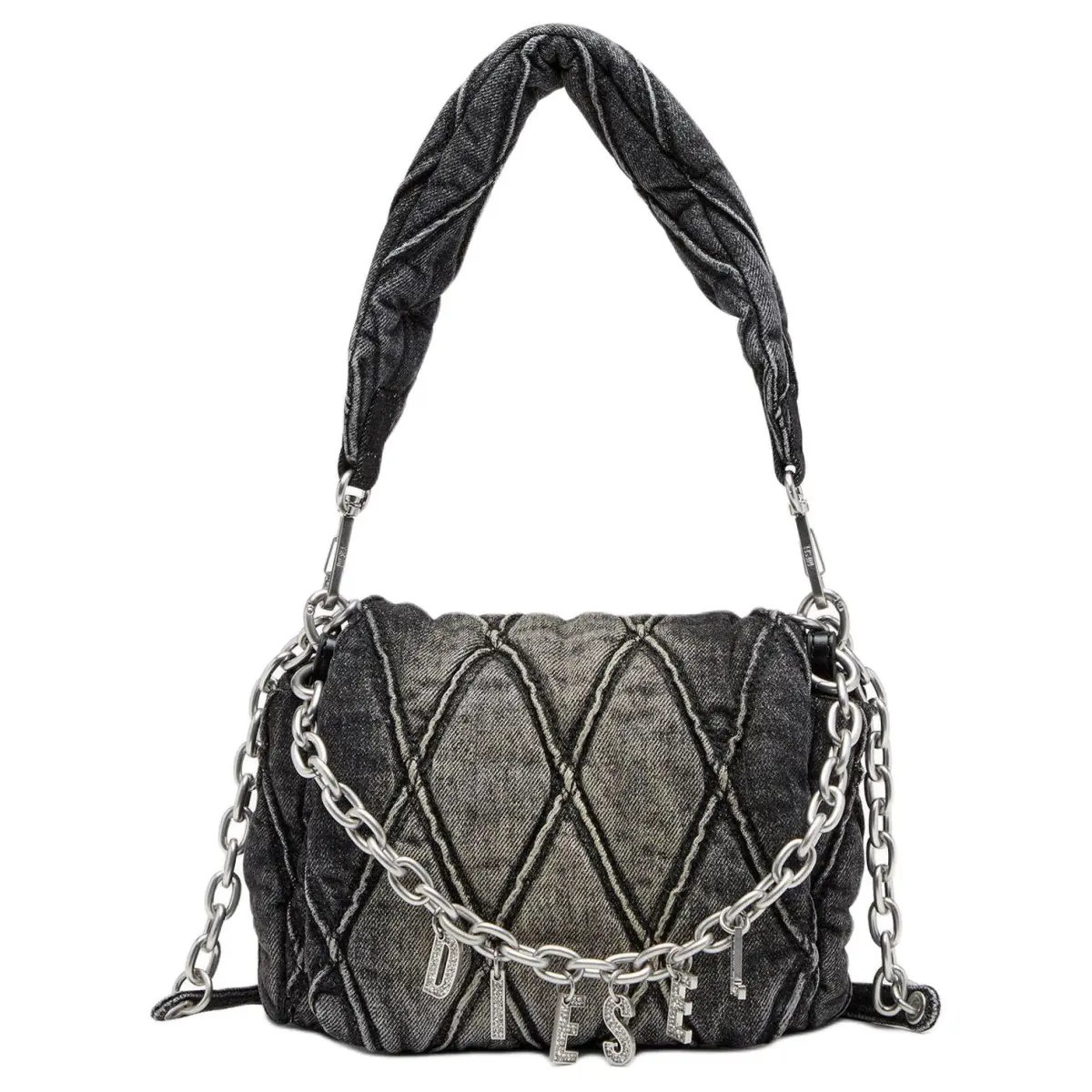 DIESEL Cotton Portable Crossbody Bag, Shoulder Bag Regular Women's Black