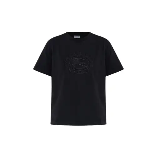 Burberry Logo Embroidered Crewneck T Shirt