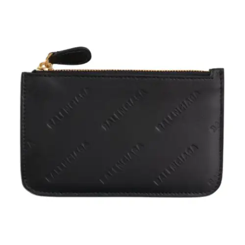Balenciaga Logo debossed Leather Cardholder