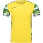 Li Ning T Shirts Women's Radiant Yellow V Neck Moderate Straight Fit