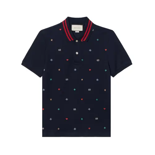 GUCCI Polo Shirt Men's Marine Blue