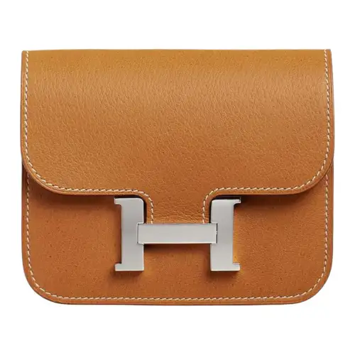 HERMES Constance Slim Pigskin Wallet Fanny Pack Women's 1H Toffee