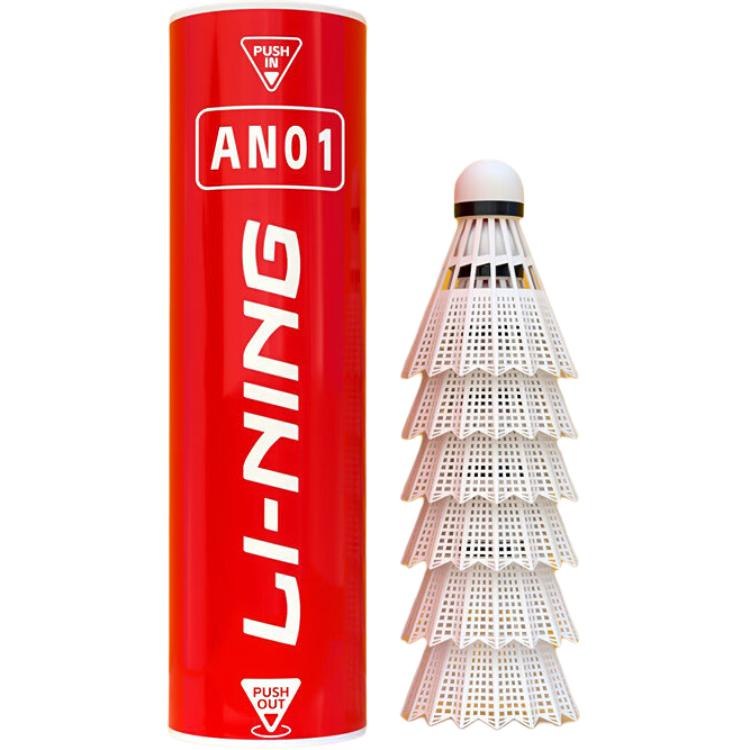 Li Ning AN01 Nylon Shuttlecock 6 Pack Nylon Training, Competition Shuttlecocks