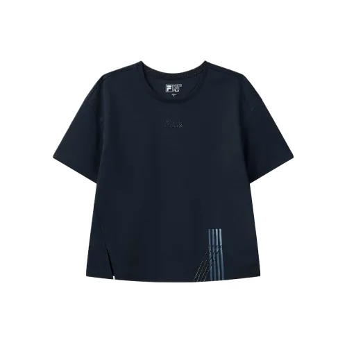 FILA WHITE Drop Shoulder Sleeve T Shirt Women's