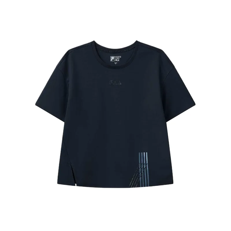 FILA WHITE Drop Shoulder Sleeve T Shirt Women's