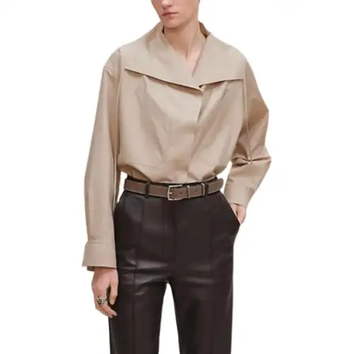 HERMES Shirts Women's Khaki Moderate
