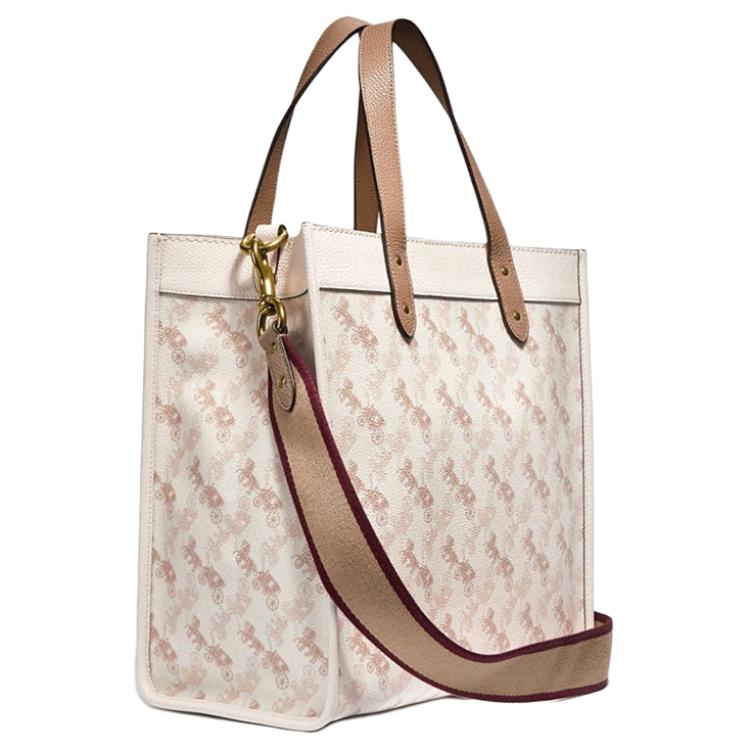 Женская сумка COACH Field Tote 30 (белая) — фото 2