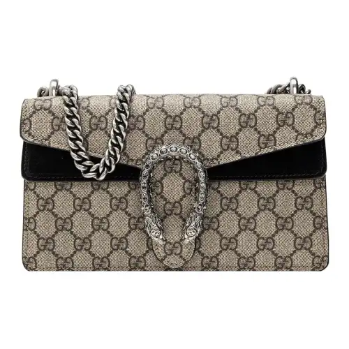 GUCCI Dionysus Small GG Shoulder Bag Beige/Ebony