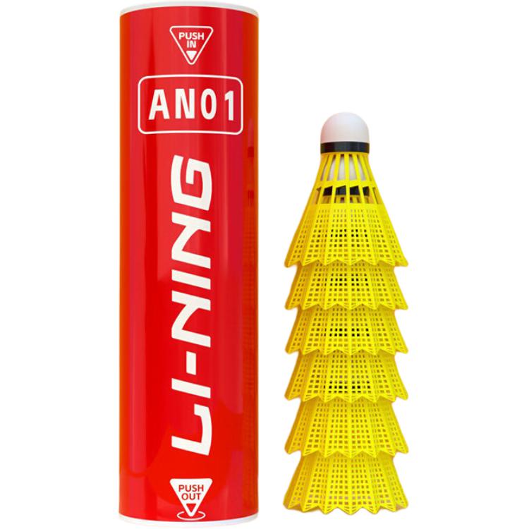 Li Ning AN01 Nylon Shuttlecock 6 Pack Nylon Training, Competition Shuttlecocks