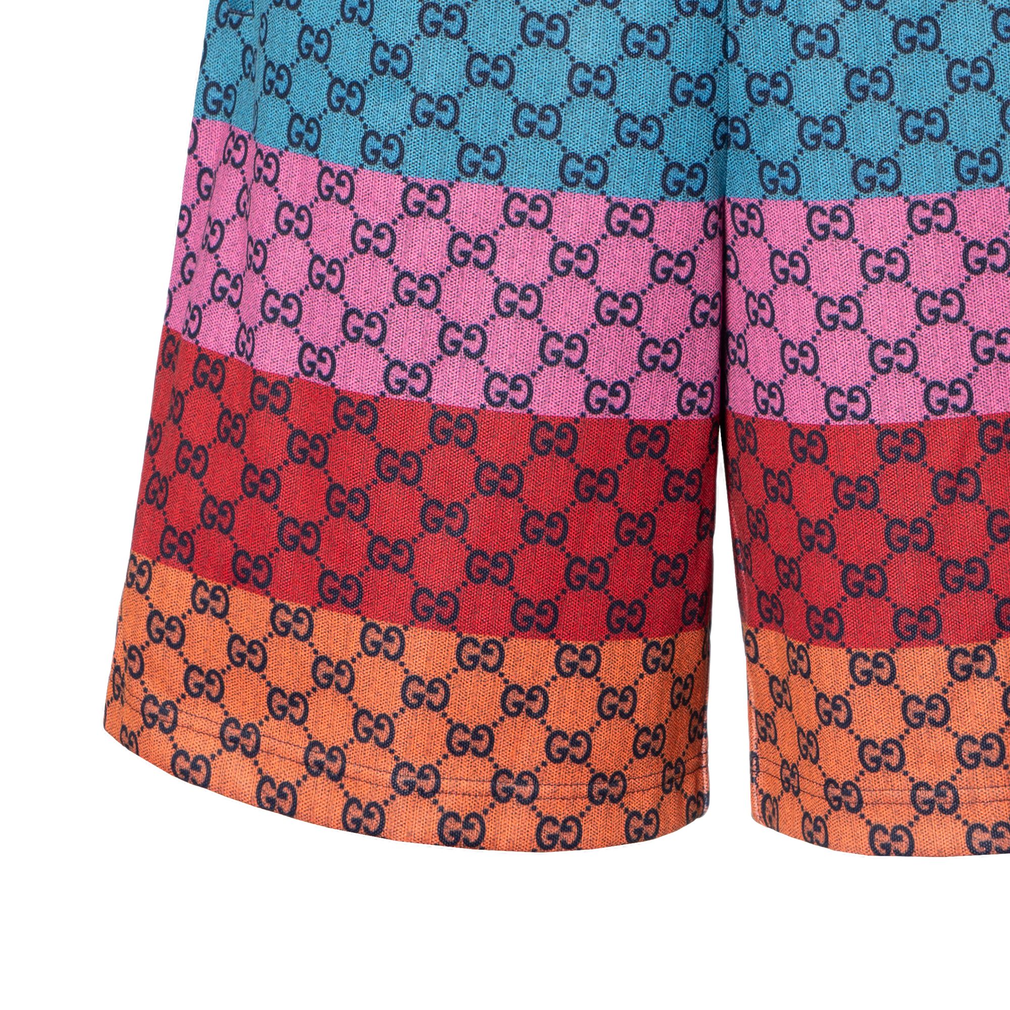 Мужские шорты Gucci GG Multicolor SS21 (разноцветные) — фото 8
