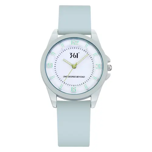 361° Silicone trend quartz watch strap for men and women, white waterproof dial, quartz mechanism, for teenagers