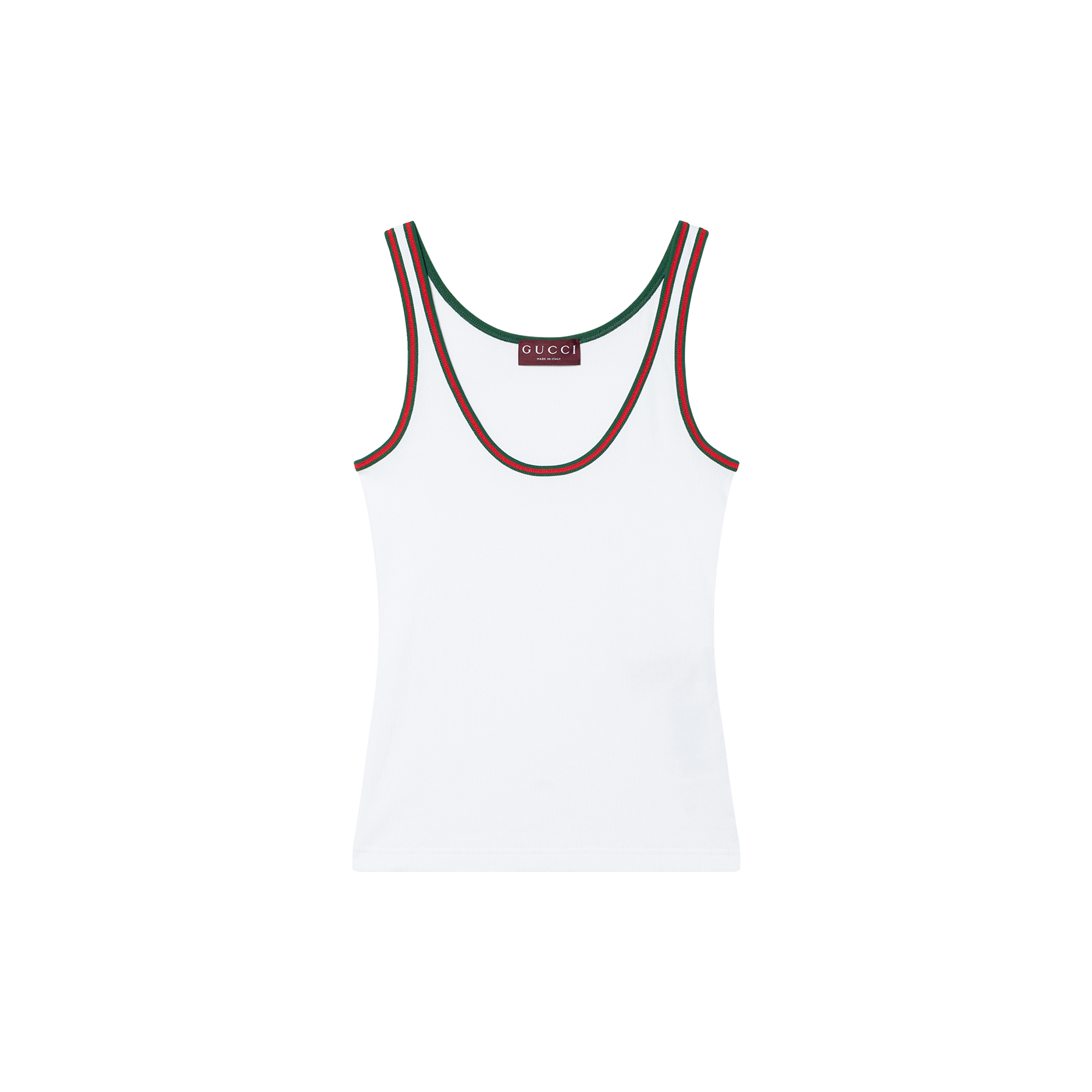 GUCCI Web Detailed Rib Tank Top