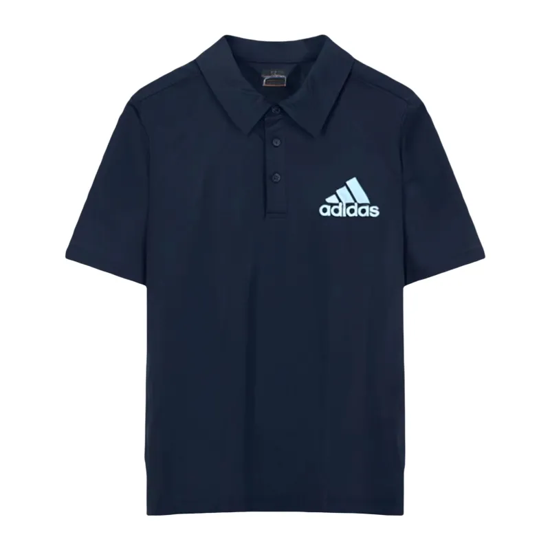 Adidas Polo Shirts Men's Black Polo Collar Thin