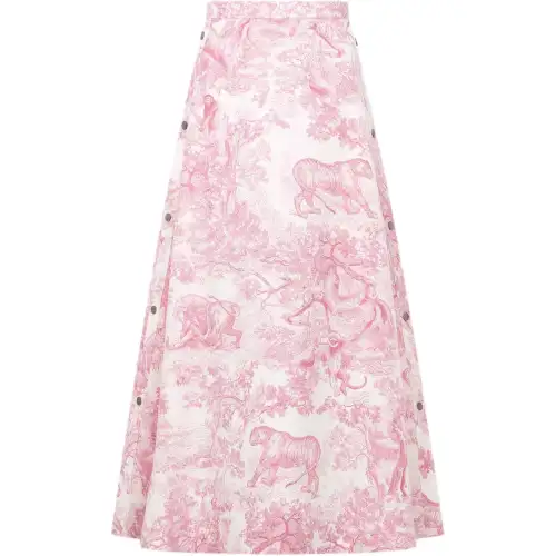 DIOR Dioriviera SS25 Casual Long Skirt Women's Pink