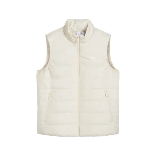 PUMA ESSENTIALS Vests Women's White Stand Collar Moderate Other