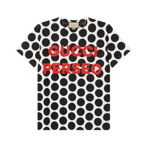 GUCCI Perseo Polka Dot Print T Shirt