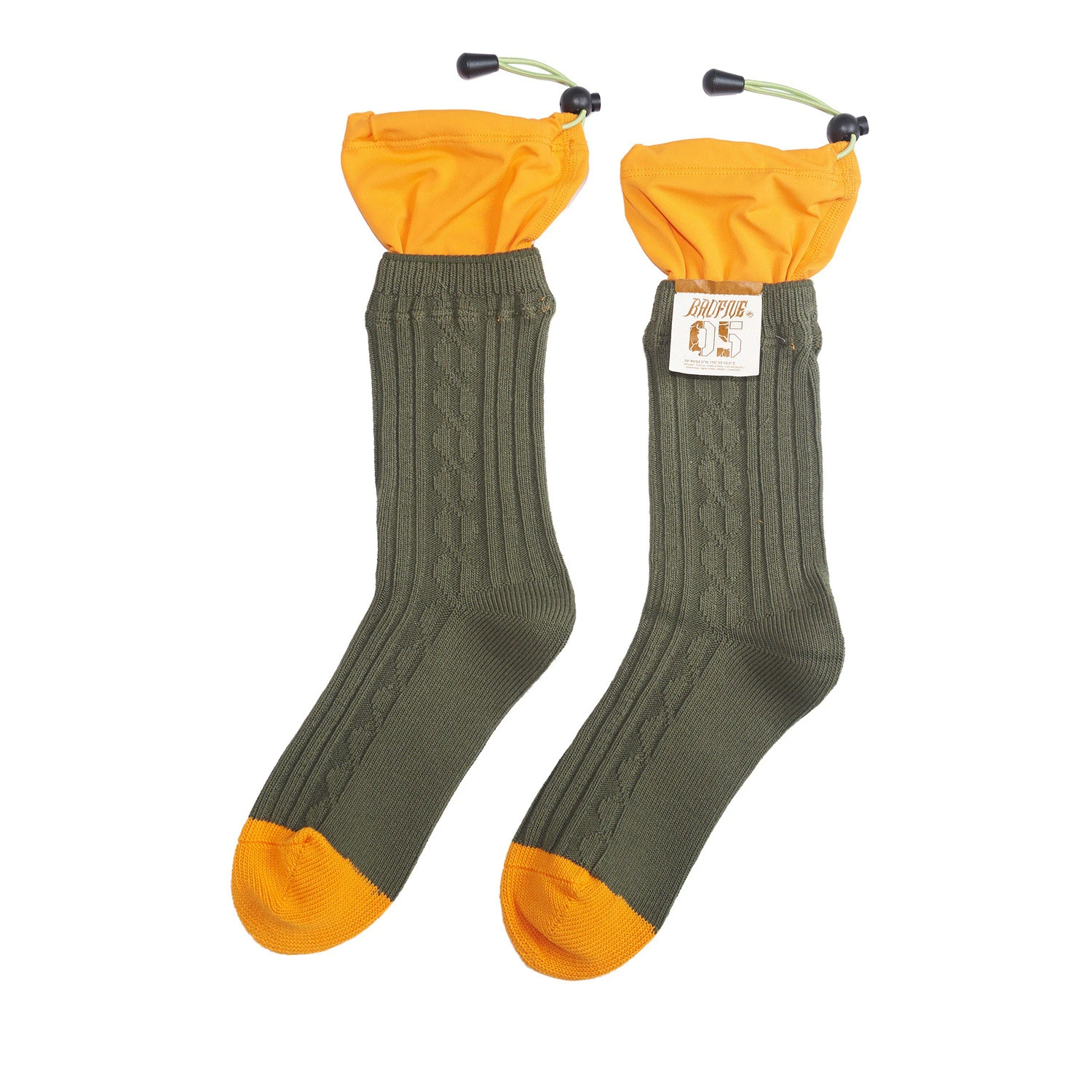 Li Ning Badfive Crew Socks Unisex 1 Pack Army Canvas Green