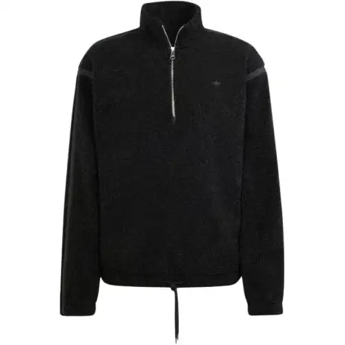 Adidas Originals Essential Velvet Jackets Men's Black Stand Collar Moderate