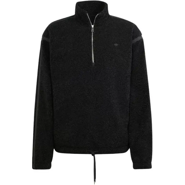 Adidas Originals Essential Velvet Jackets Men's Black Stand Collar Moderate